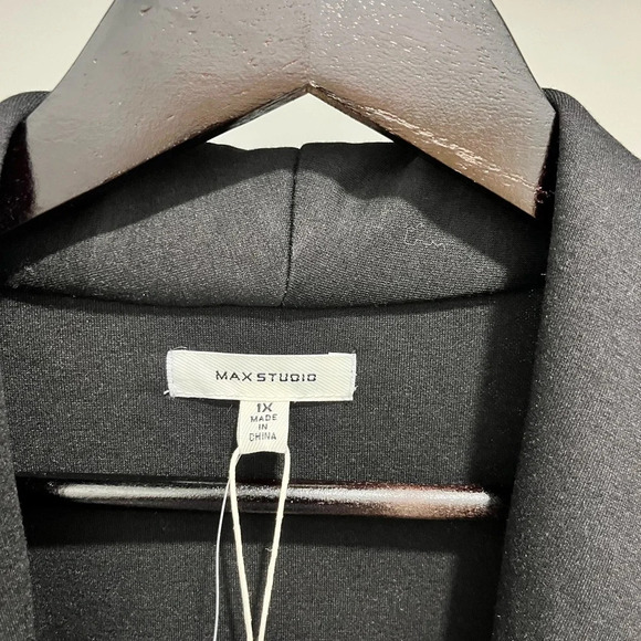 Max Studio Black Blazer Jacket Size 1X New With Tags - Picture 8 of 12